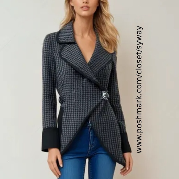 Ryan Roberts Wool Houndstooth Jacket - Picture 1 of 16